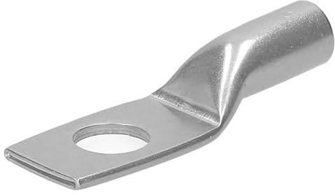 Kalitec 10x Edelstahl-Rohrkabelschuh V4A 16mm² - M8 Ringkabelschuh | Rostfreie unisoliere Quetschkabelschuhe für Solar, KFZ und Industrieanwendungen - korrosionsbeständige V4A Qualität