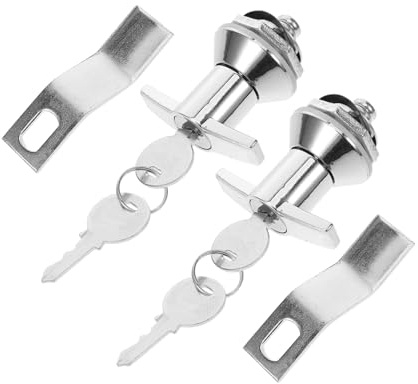 LOORGVEL Serrure de Sécurité pour Armoire et Boîte à Clés en Alliage D'aluminium Argenté avec Protection Anti-vol et Durabilité Exceptionnelle, Ensemble avec Clé pour Usage Bureau