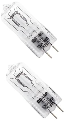 DN-26205 64514 JC Halogen Bulb, 120V 300W with GX6.35 Base, Suitable for Line Voltage Video, Stage & Studio Lighting(2PCS)