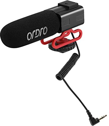 ORDRO CM550 On-Camera Camcorder Microphone (for Vlogging, YouTube, Live Streaming, DSLR Nikon/Canon DV Sound Recording)-Black
