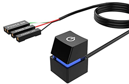 1 st strömknapp PC strömförsörjningskabel, 2 m längd stationär dator extern fjärrkontroll start av strömbrytarknapp förlängningskabel med blå LED