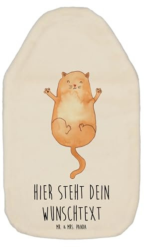 Mr. & Mrs. Panda Personalisierte Wärmflasche Katze Umarmen - Weiß