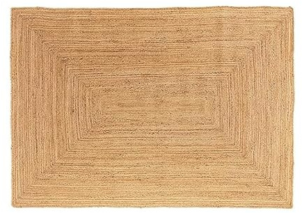 Le Telerie Tappeto Salotto Grande in Juta, Tappeto da Esterno, in Corda Intrecciata Naturale, 2000 gr/m2, Moderno, per Camera da Letto, Balcone, 160x230 cm