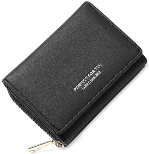 Aucuu Geldbörse Damen Klein, Leder Portemonnaie mit Großer Kapazität, Geldtasche mit Mehreren Fächern