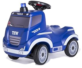 Rolly Toys Truck THW Babyrutscher ab 2 Jahren (Rutschauto, Lenkrad mit integrierter Hupe, Kinderfahrzeug, Rutschfahrzeug ab 2 Jahren, Blau) 171286