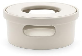 Porzellan Teewärmer weiss Ø 14 cm - rundes Stövchen für 1 Teelicht - zum warmhalten von Tee in einer Kanne