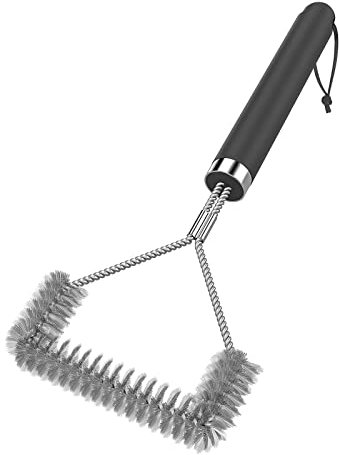 Grill Brush Efficient Grill Cleaning Brush, Rust Resistant Stainless Steel Barbecue Grill Cleaner Safe for Porcelain, Ceramic, Steel, Cast Iron