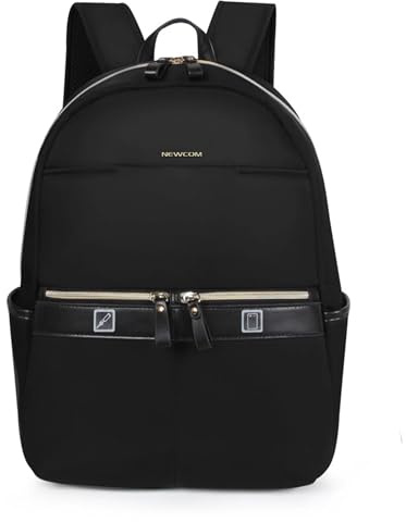 Infinity Travel Laptop-ryggsäck 15,6 tum – lätt vattentålig arbetsväska, stöldsäker affärsryggsäck för män och kvinnor, smal dator skolryggsäck, Svart