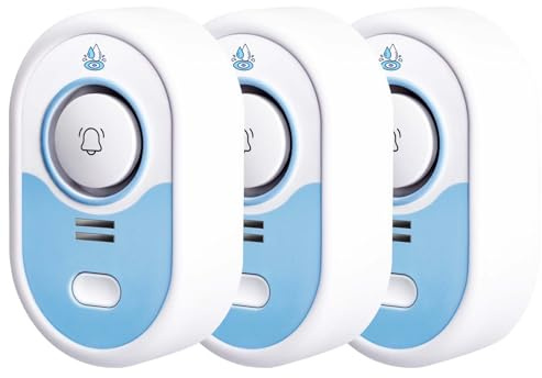 LSENTLY Water Leak Detector Supports 5 Years Standby Time, LED Indicator & 100dB Leak Alarm & Low Battery Reminder Water Alarm, IP66 Waterproof for Home, 3 Pack (Cannot Connect Wi-Fi)