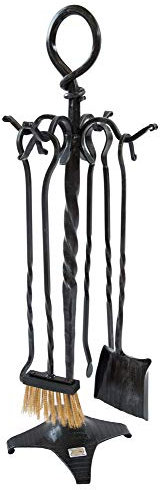 Juego herramientas chimenea lazo accesorios para chimenea cm. 80