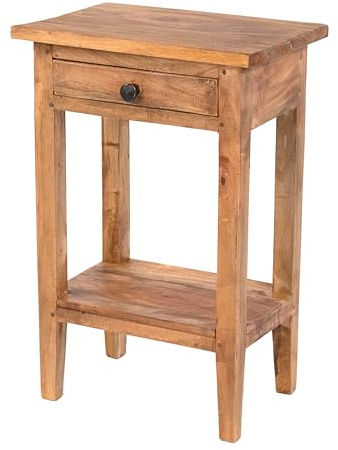 Table de téléphone Vintage PLANTA | 52x34 cm, Acajou | Tabouret de Fleur, Table d'entrée