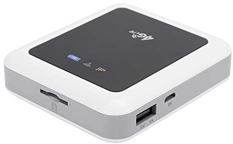 ASHATA Travel Router, Wireless WiFi Router Mini Portable Router Universal Non-SIM-Card White International 4G/3G, Wireless SD Card Reader, Connect Portable SSD Hard Drive to Tablet Smart Phone Laptop