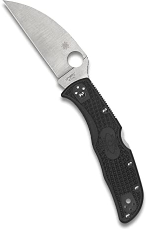 Spyderco Endela Lockback Wharncliffe | Schwarz, 20,29 cm Gesamtlänge, 8,6 cm VG-10 Stahlklinge, FRN-Griff, Rückenverriegelung, vollflächiges Mahlen