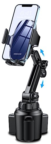 Miracase Universal Cup Phone Holder for Car, [Upgraded Version] Adjustable Long Neck Car Cup Holder Phone Mount Cradle Friendly Compatible with iPhone Samsung Google and All Smartphones, Blue