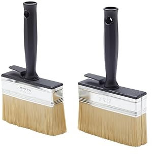 Fit For The Job Lot de 2 Grands pinceaux de 10,2 cm pour Peinture Rapide sur Murs, plafonds, maçonnerie, abri de Jardin, clôture, terrasse