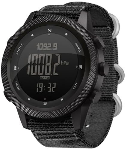 wefenad - Reloj digital multiional para hombre, deportivo, correr, natación, deportivo, altímetro, barómetro, brújula