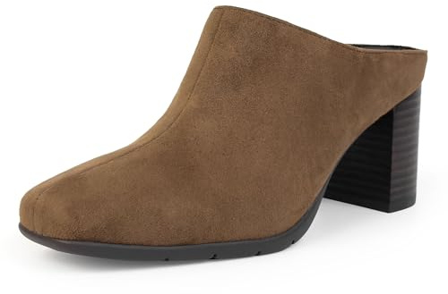 Aerosoles Women's Maddy Heeled Mule, Fango Faux Suede, 11M