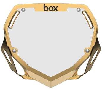 Box Zwei verchromte 3D-Fahrrad-Kennzeichen mit verstellbaren Riemen für Erwachsene, Mini, Strider, Plate Bikes, Fahrradteile, 100% Qualitätsgarantie, groß, Gold