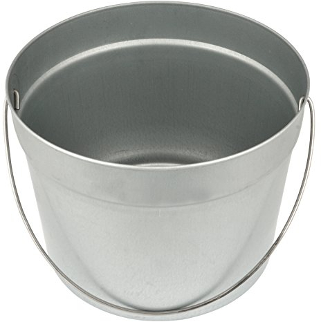 Coral 73711, resistente secchio contenitore in metallo zincato con manico in metallo per pittura e colla per carta da parati, 2,5 litri