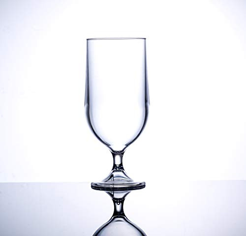 BBP Virtually Unbreakable Polycarbonate Beer Glass Elite Premium 15oz Goblet Pack of 4
