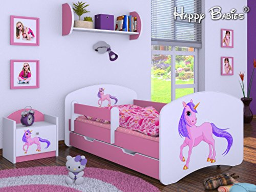 3-teiliges Set Jugendzimmer Kindermöbel Zimmermöbel 160 x80 (Fee mit Schmetterlingen rosa)