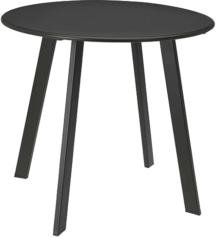 Koopman Beistelltisch rund Metall Ø50x45cm Grau, Metalltisch Bistrotisch Serviertisch Gartentisch