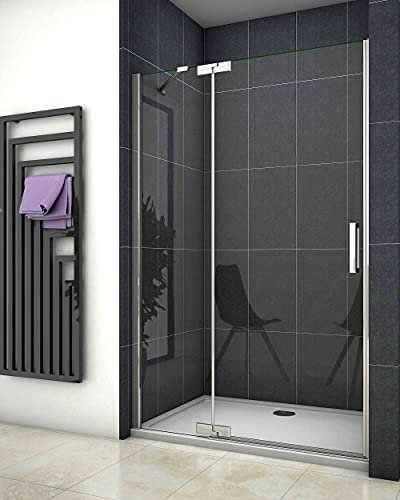 Acezanble 100x200cm Duschtür Nischentür Duschabtrennung Scharniertür 8mm nano glas
