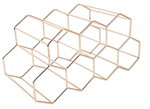 Sertay Freistehender Weinflaschenhalter, Tisch Weinregal, Arbeitsplatte Weinflaschenhalter, Weinflaschenhalte, für Bar, Weinkeller, Wohnzimmer, Küche, Keller (Roségold)