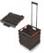 Spetebo Carro de la compra plegable de plástico con ruedas 35 L Caja de transporte portátil con mango telescópico - Cesta de la compra enrollable - Carrito plegable de transporte - Cesta de la compra