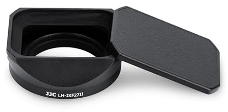 JJC Metal Camera Lens Hood with Hood Cap for FUJIFILM XF 23-27mm F2.8, Replaces Original Fujifilm LH-XF27, Reduce Lens Flare - Protect Lens