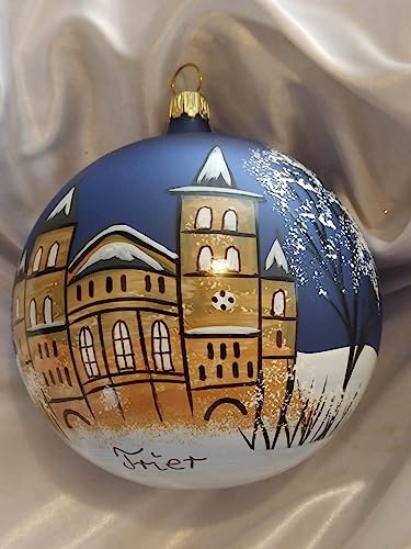 Dekokugel TRIERER Dom (10cmØ/ blau)