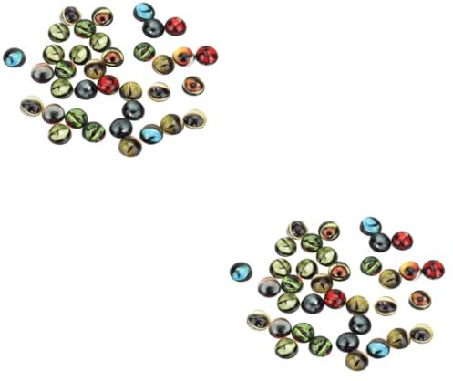 NUOBESTY 100pcs Dome Cabochons Jewelry Findings Craft Googly Eyes Pins DIY Jewelry Making Supplies Unique Glass Eye Cameos