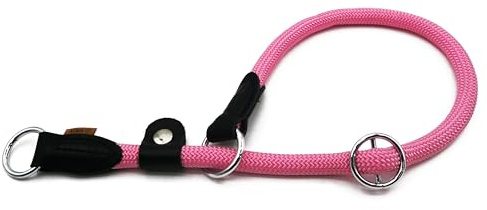 Aiminto Geflochtenes Seilhalsband, Trainings-Hundehalsband, rundes Martingalhalsband, Schlupfhalsband mit verstellbarem Stopper und verschiebbarem Stoppring, ideal für extra große Hunde (XL (1,27 cm)