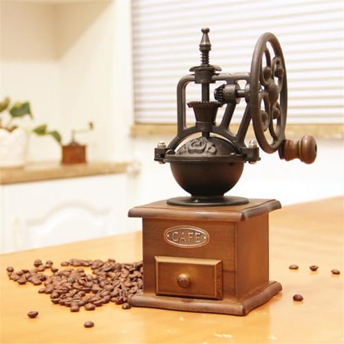Moulin à café vintage, moulin à café en bois de style rétro, moulin à café à la main, moulin à café classique en bois, moulin à café à main pour la maison, les voyages