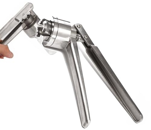 LNNLOO Manuelle Bördelzange Für Fläschchen (Aluminium-Kunststoff/Reinaluminium), 13 Mm/20 Mm, Edelstahl – Flip-Off-Bördelzange Für Fläschchen, Für Stopfen/Flip-Off-Kappen,20mm,B