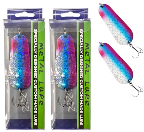 SEABUZZ Blinker Set 26,5g/7,5cm - Hecht & Barsch & Zander Angelköder | Metalllöffel Harte Köder - Drillingshaken - Spinner Angeln Set - Angel Spoon - Hechtköder - Barschköder - Köder