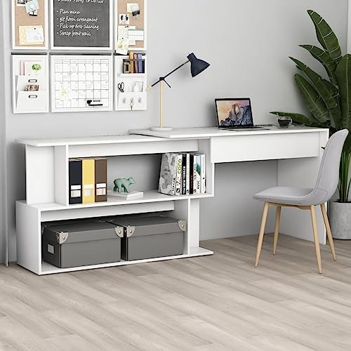 Schreibtisch klappbar,klappschreibtisch,sekretär Schrank,Eckschreibtisch Weiß 200x50x76 cm Holzwerkstoffschreibtisch,computertisch,Desk,