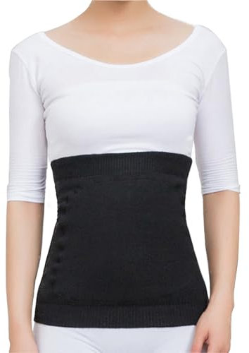 Moonlove Thermal Lumbar Warmer Women Winter Waist Back Warm Support Belt Unisex Adults Thick Furry Belly Wrap Heat Storage Brace Stomach Kidney Abdomen Warmer Waistband