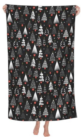 Herren Damen Duschtücher Großes Strandtuch „Frohe Weihnachten“ Saunatuch Personalisiert Microfaser Handtücher Mode Badetuch Groß Für Duschen Hotels Spas