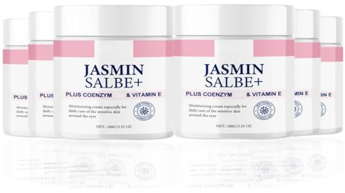 Jasminsalbe Plus,100ml Jasmin Salbe Augen, Jasminsalbe Augenringe Schlupflider, Augencreme mit Collagen & Aloe Vera Gegen Augenringe, Gegen Falten Augencreme, Augenpflege für Frauen & Männer (6)