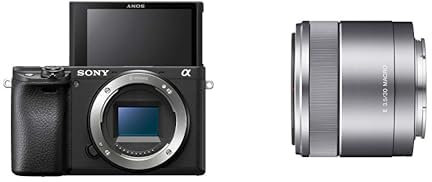 Sony α6400 E-mount compact mirrorless camera body (APS-C Sensor, fast Auto Focus, Real-time Eye AF and Real-time Tracking, 4K HDR movie-shooting) + Sony 30mm F3.5 Macro Prime Lens