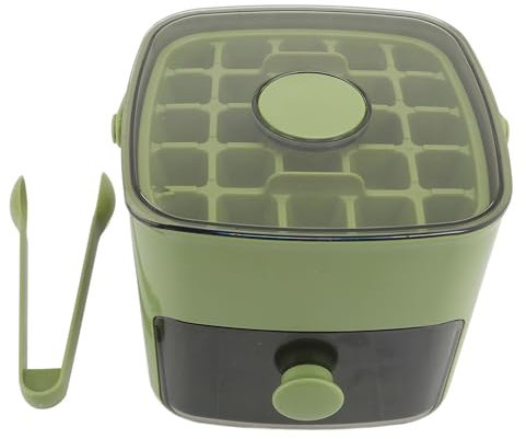 Cubo di Ghiaccio Maker Ice Set di Vassoio con 2 Vassoi e Contenitore per 120 Cubi di Rilascio Facile Design di Grado di Grado Alimentare Materiale PP Silicone Gestisce il (GREEN)