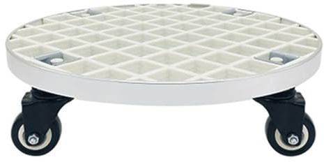 Chariot de jardinage en FRP robuste, capacité de charge 880 lb, chariot rond avec roues pivotantes de qualité industrielle et bordures en aluminium, idéal pour déplacer 59cm/23in