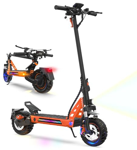 E-Scooter Dual Motor Ohne Straßenzulassung, 60V 23.4Ah 85KM Reichweite, Vorne & Hintere Hydraulische Dämpfung, IP65 Wasserdicht, App-Sicherheitslock, Faltbar für Erwachsene (UL2272/CE-zertifiziert)