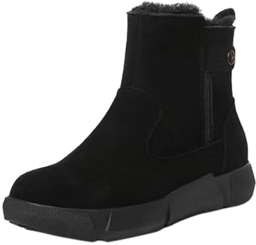 Stivaletto Uomo Invernale Scarpe con Pelliccia Stivali Termici Donna 2026 Stivaletti in Gomma da Pioggia Bassi Invernali Trekking Impermeabili