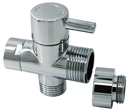 PHOEWON Umschaltventil Dusche 3 Wege Umschaltventil Brause G 1/2 Massives Messing Dusche Adapter für Küche, Badezimmer