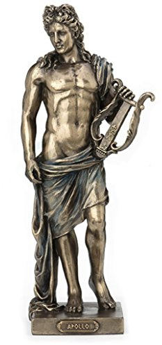 Veronese Design Apollo Statue griechische Mythologie-Figur, 25,4 cm, Bronze-Finish