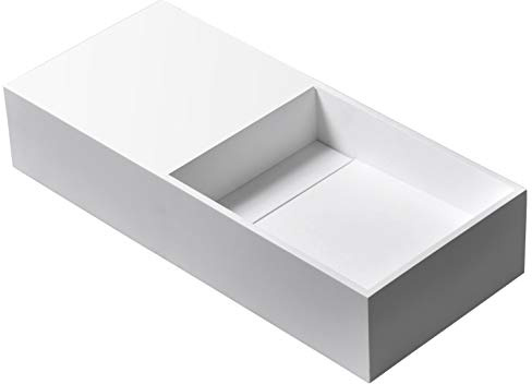 BERNSTEIN Wandwaschbecken TWG08 aus Mineralguss - 75 x 32,5 x 15 cm - Weiß matt
