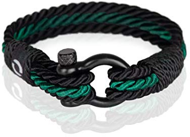 Mover Mens Bracelet - Twisted Paracord Bracelet, 4.5 UK, rope paracord Stainless Steel