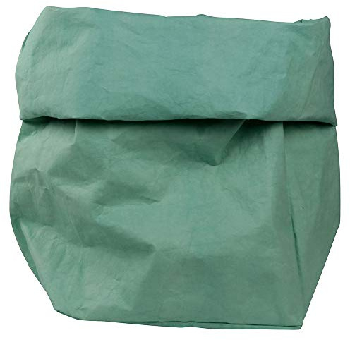 BIOZOYG Wäschebox Stuff - nachhaltiger XXXL Krempelkorb aus waschbarem Papier 0,55 cm stark I 35x30x62 cm Aufbewahrungskorb für Bad Kinderzimmer & Co I Geschenktüte Pflanzen Übertopf Minze